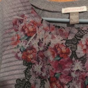 floral patterned shirt